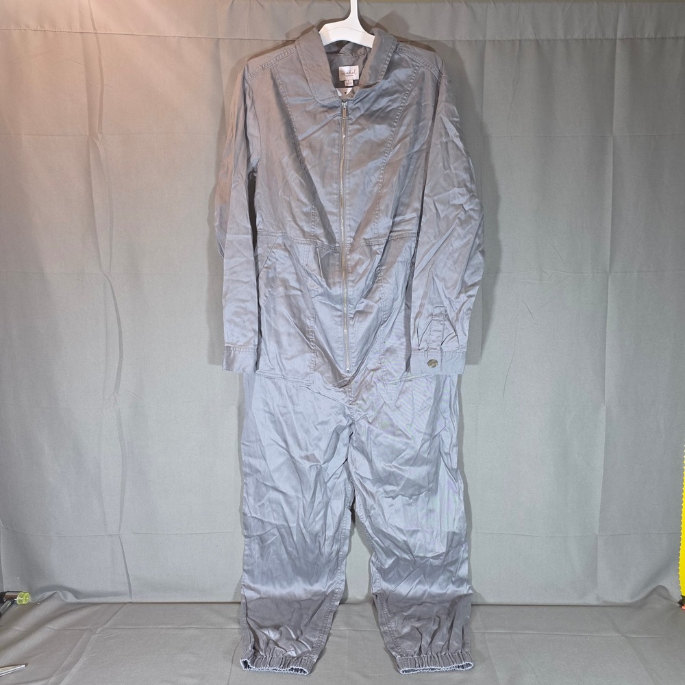 Isabel Maternity Ingrid & Isabel Long Sleeve Jumpsuit Pewter Gray Small NWT